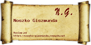 Noszko Giszmunda névjegykártya